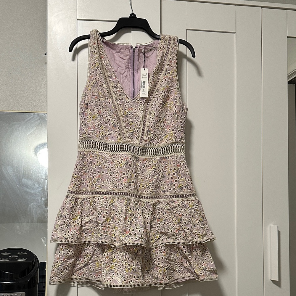 Alice + Olivia Lavender Floral Dress